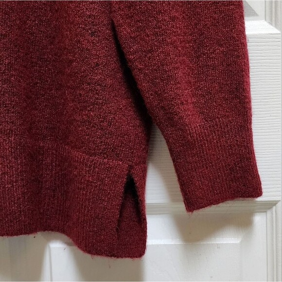 Westbound Sweater Womens M Red Wool Blend Tunic Oversized Crew Long Sleeve Soft - Picture 6 of 9